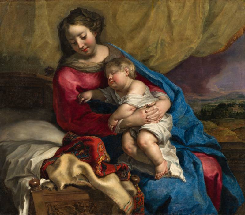 Jacob Van Oost II (? 1639 &ndash; Bruges, 1713), Madonna con bambino 