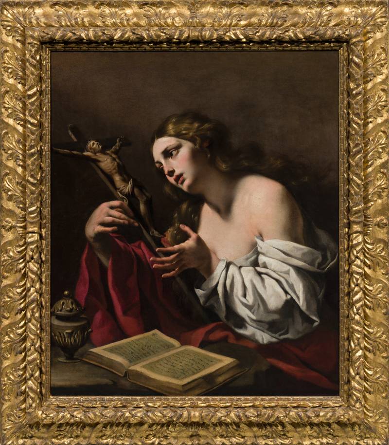Luca Ferrari, detto Luca da Reggio (Reggio Emilia, 1605 &ndash; Padova, 1654), La Maddalena in adorazione del Crocifisso