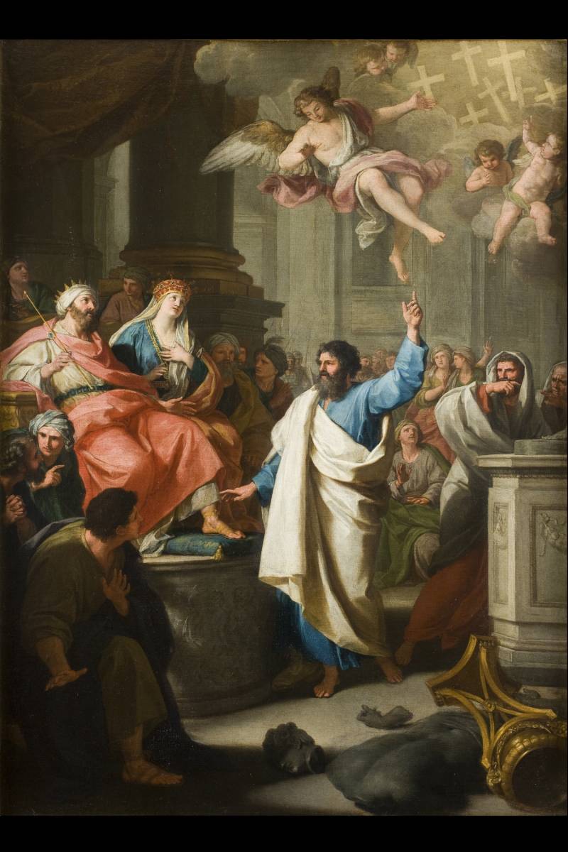 Giuseppe Bottani  (Cremona, 1717 &ndash; Mantova, 1784), Predica di san Bartolomeo apostolo a Polimio re d'Armenia 