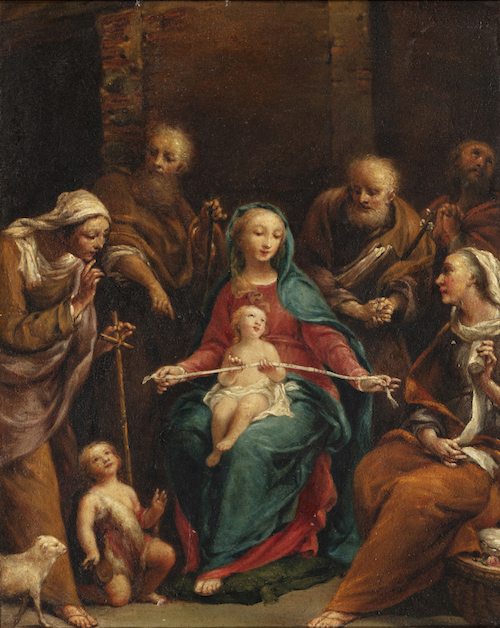 Giuseppe Maria Crespi detto &ldquo;Lo Spagnuolo&rdquo; (Bologna, 1665 &ndash; 1747), Sacra Famiglia e santi