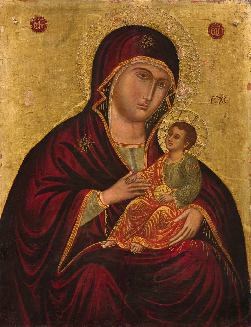 Scuola veneto-cretese del XIX secolo, Madonna con il Bambino