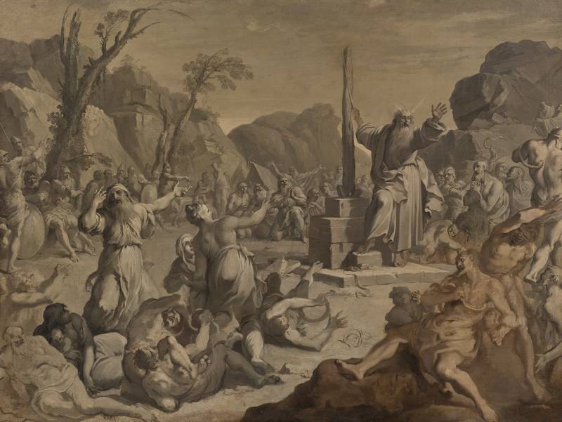 Mos&egrave; e il serpente di bronzo, Aureliano Milani (Bologna, 1675 &ndash; Roma, 1749)