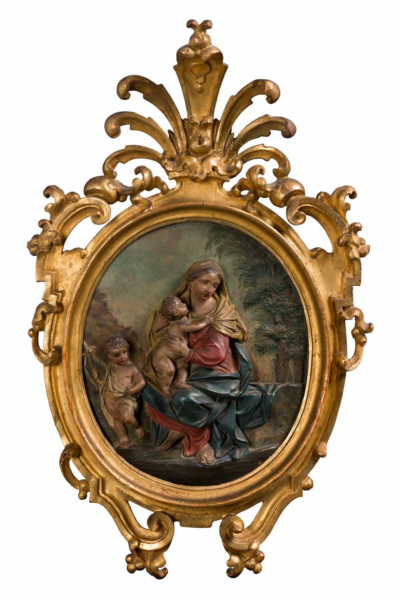 Giuseppe Maria Mazza (Bologna 1653-1741), Madonna con Bambino e S. Giovannino